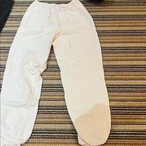 Brandy Melville White Track Pants